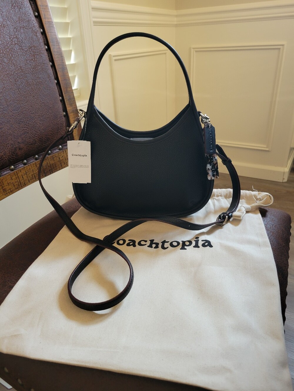 NWT + Dust Bag Coach Coachtopia Ergo Bag CZ552 Black Crossbody